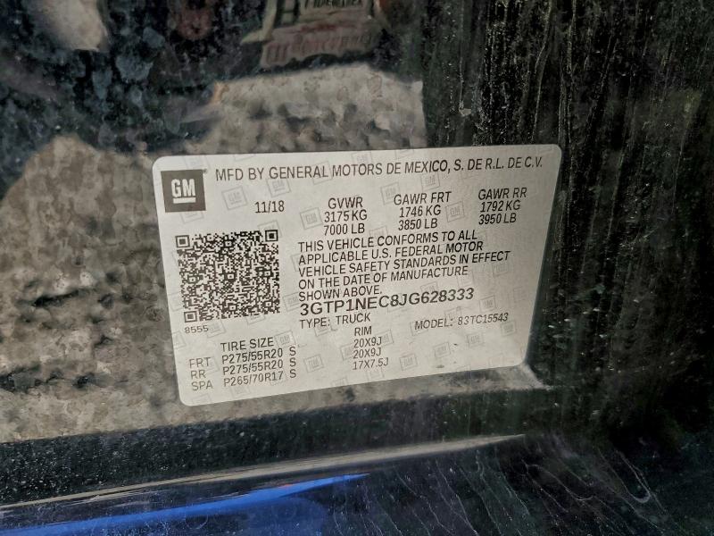 Продаж на аукціоні авто 2018 Gmc Sierra, vin: 3GTP1NEC8JG628333, номер лоту: 97056235