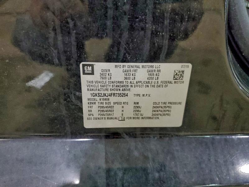 Продажа на аукционе авто 2015 Gmc Yukon Xl, vin: 1GKS2JKJ4FR735264, номер лота: 96379375