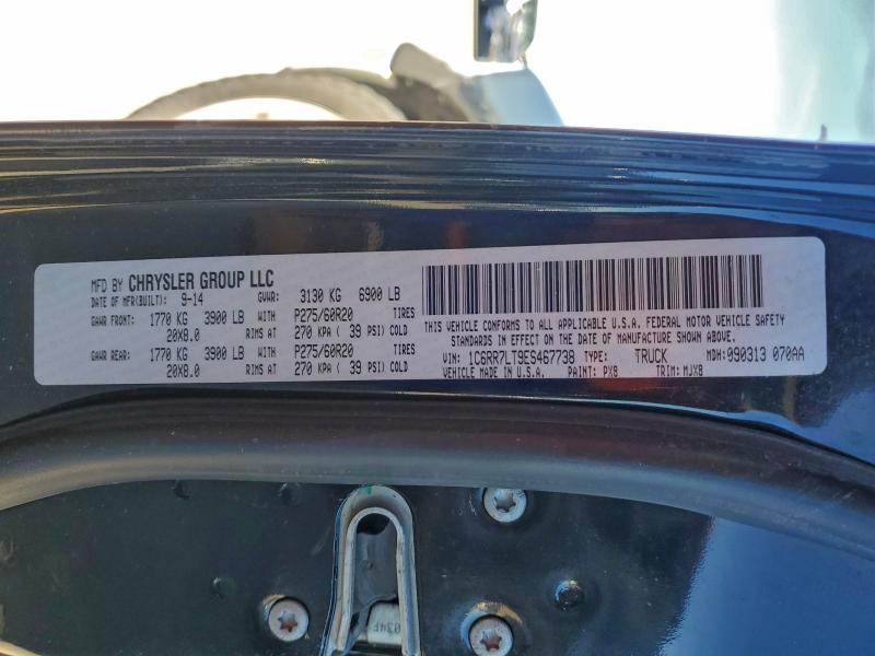 2014 Ram 1500 მანქანა იყიდება აუქციონზე, vin: 1C6RR7LT9ES467738, აუქციონის ნომერი: 93290335