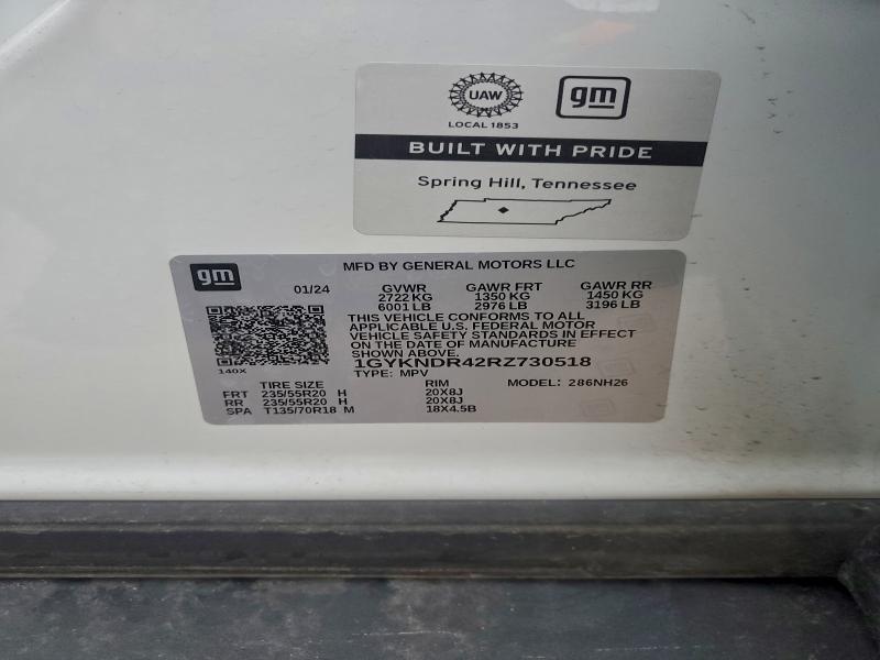Aukcja sprzedaży 2024 Cadillac Xt5, vin: 1GYKNDR42RZ730518, numer aukcji: 97617665