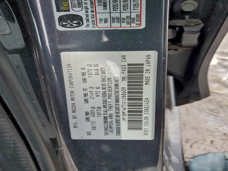 2016 Mazda 3 მანქანა იყიდება აუქციონზე, vin: JM1BM1W75G1288609, აუქციონის ნომერი: 97450345