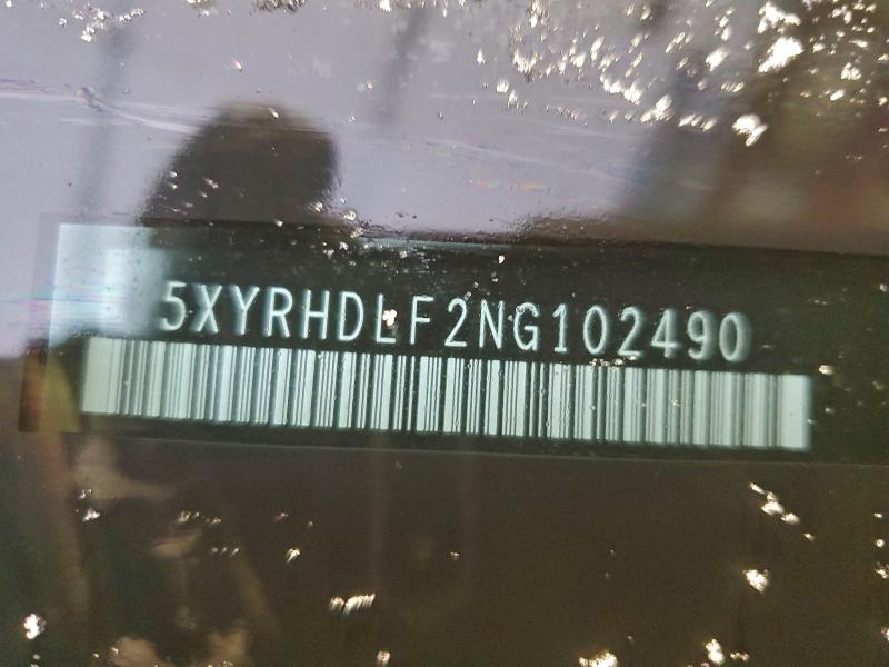 96156515 :رقم المزاد ، 5XYRHDLF2NG102490 vin ، 2022 Kia Sorento مزاد بيع
