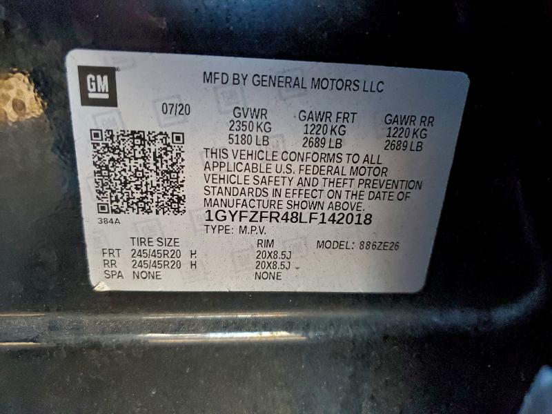 Продаж на аукціоні авто 2020 Cadillac Xt4, vin: 1GYFZFR48LF142018, номер лоту: 95658495
