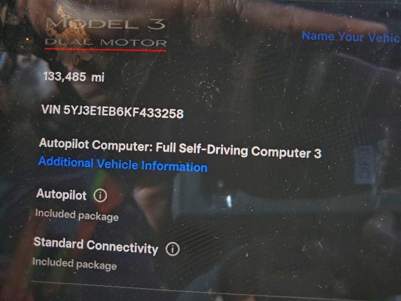 Продаж на аукціоні авто 2019 Tesla Model 3, vin: 5YJ3E1EB6KF433258, номер лоту: 96987445