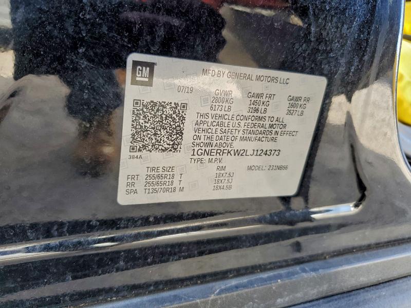 Aukcja sprzedaży 2020 Chevrolet Traverse, vin: 1GNERFKW2LJ124373, numer aukcji: 94362745