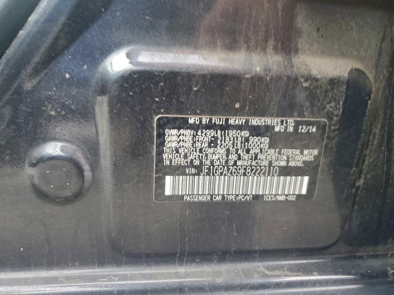 Продажа на аукционе авто 2015 Subaru Impreza, vin: JF1GPAZ69F8222110, номер лота: 97455735