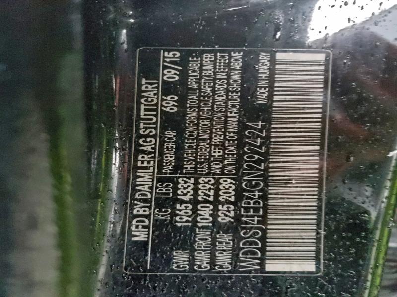 Aukcja sprzedaży 2016 Mercedes-benz Cla 250, vin: WDDSJ4EB4GN292424, numer aukcji: 96842685
