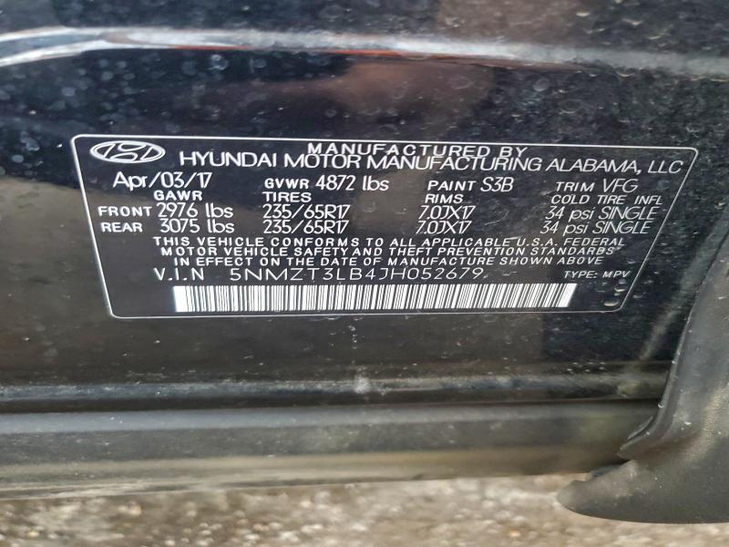 Продажа на аукционе авто 2018 Hyundai Santa Fe S, vin: 5NMZT3LB4JH052679, номер лота: 96794225