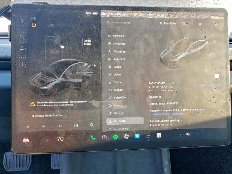 Продажа на аукционе авто 2024 Tesla Model 3, vin: 5YJ3E1EB3RF794571, номер лота: 96281065
