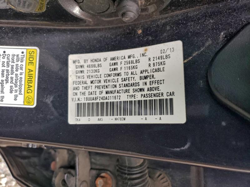 Aukcja sprzedaży 2013 Acura Tl, vin: 19UUA8F24DA011672, numer aukcji: 96137695