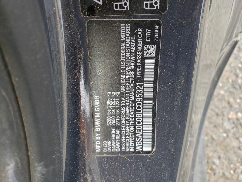 Aukcja sprzedaży 2020 Bmw M8, vin: WBSAE0C08LCD95321, numer aukcji: 96171445