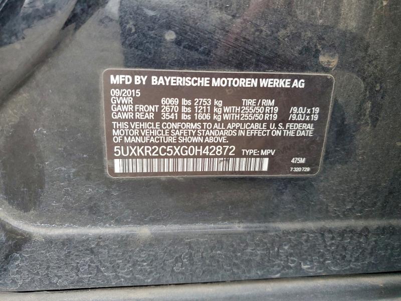 Aukcja sprzedaży 2016 Bmw X5 Sdrive3, vin: 5UXKR2C5XG0H42872, numer aukcji: 98841315