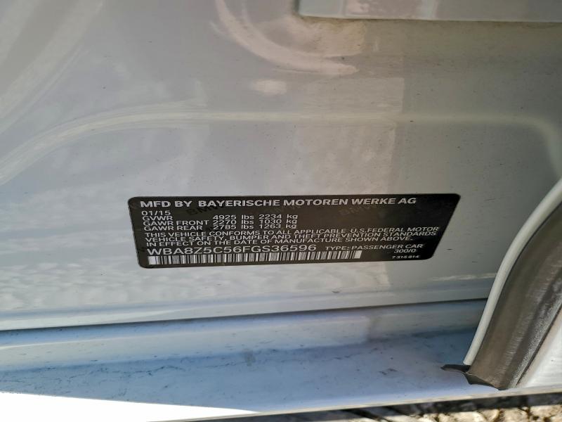 Aukcja sprzedaży 2015 Bmw 328, vin: WBA8Z5C56FGS36596, numer aukcji: 96750265