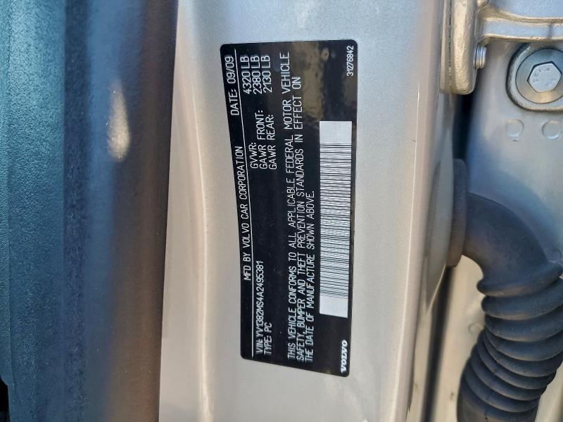 97172985 :رقم المزاد ، YV1382MS4A2495381 vin ، 2010 Volvo S40 مزاد بيع