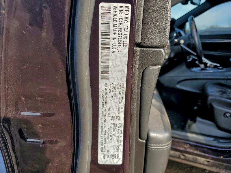 Продажа на аукционе авто 2020 Jeep Grand Cherokee, vin: 1C4RJFBG7LC416941, номер лота: 96122345