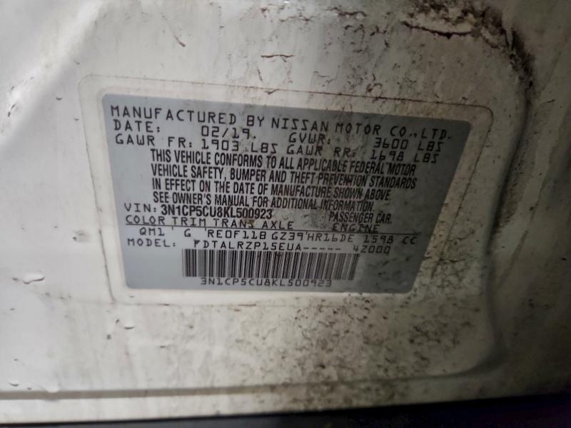 Aukcja sprzedaży 2019 Nissan Kicks, vin: 3N1CP5CU8KL500923, numer aukcji: 97363975