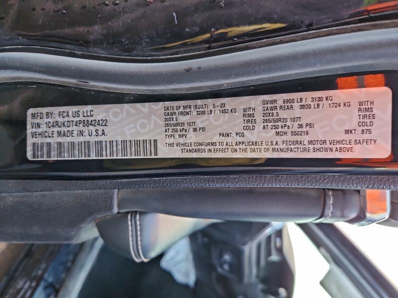Продаж на аукціоні авто 2023 Jeep Grand Cher, vin: 1C4RJKDT4P8842422, номер лоту: 97406645