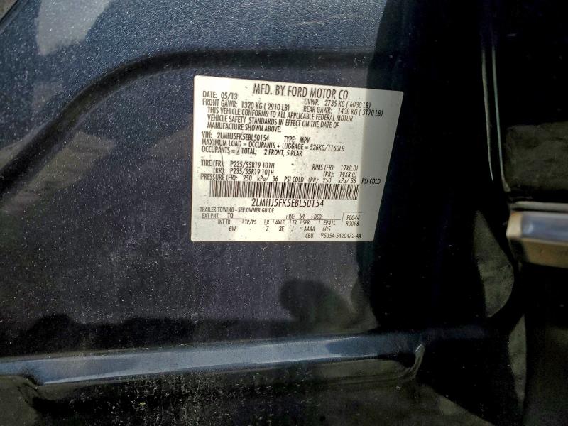 93394325 :رقم المزاد ، 2LMHJ5FK5EBL50154 vin ، 2014 Lincoln Mkt مزاد بيع
