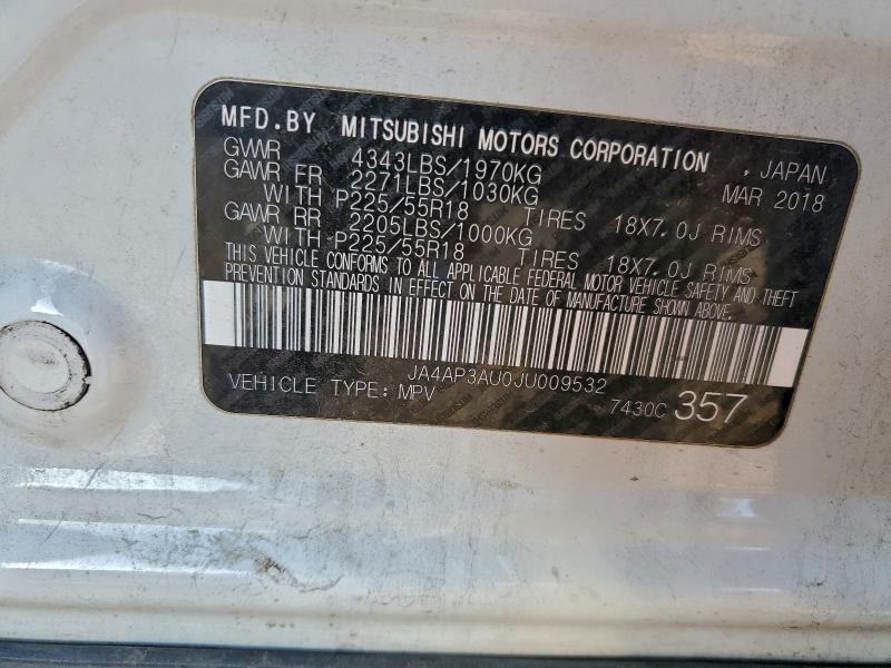Aukcja sprzedaży 2018 Mitsubishi Outlander Sport, vin: JA4AP3AU0JU009532, numer aukcji: 94248055