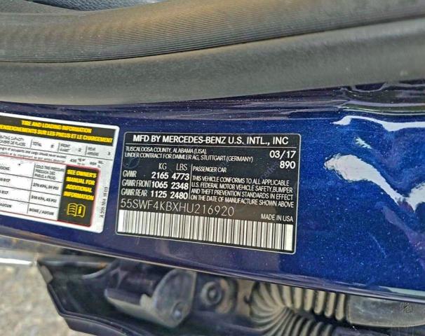 Продажа на аукционе авто 2017 Mercedes-benz C 300 4mat, vin: 55SWF4KBXHU216920, номер лота: 97963395