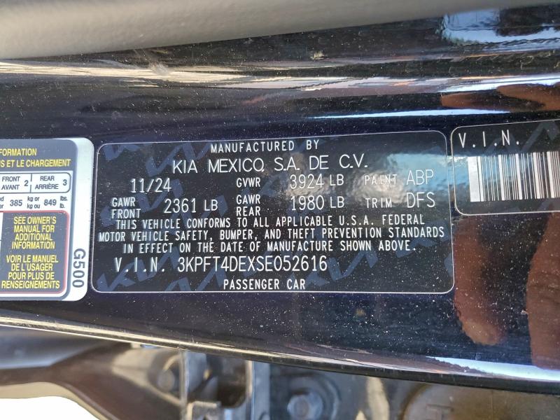 95700485 :رقم المزاد ، 3KPFT4DEXSE052616 vin ، 2025 Kia K4 Lx مزاد بيع