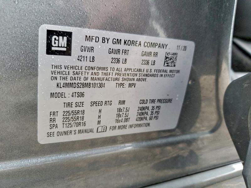95475915 :رقم المزاد ، KL4MMDS28MB101304 vin ، 2021 Buick Encore Gx مزاد بيع