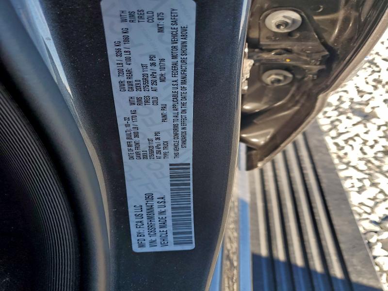Продаж на аукціоні авто 2022 Ram 1500, vin: 1C6SRFHM8NN471050, номер лоту: 96396225