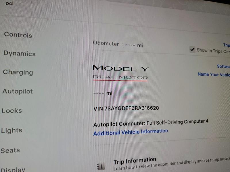 Продажа на аукционе авто 2024 Tesla Model Y, vin: 7SAYGDEF6RA316620, номер лота: 96048375