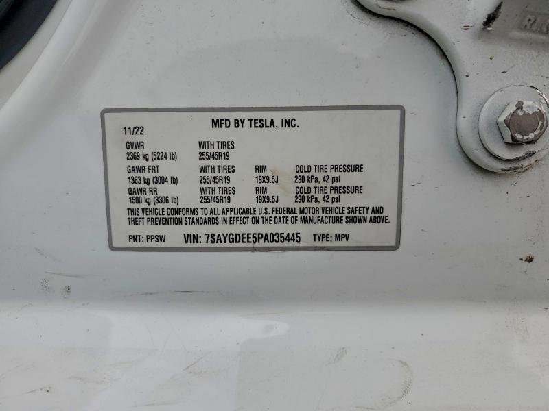 Aukcja sprzedaży 2023 Tesla Model Y, vin: 7SAYGDEE5PA035445, numer aukcji: 97996505