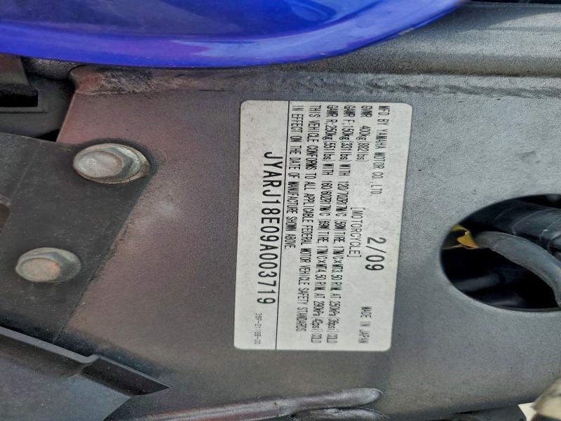 Продаж на аукціоні авто 2009 Yamaha Fz6, vin: JYARJ18E09A003719, номер лоту: 96449015
