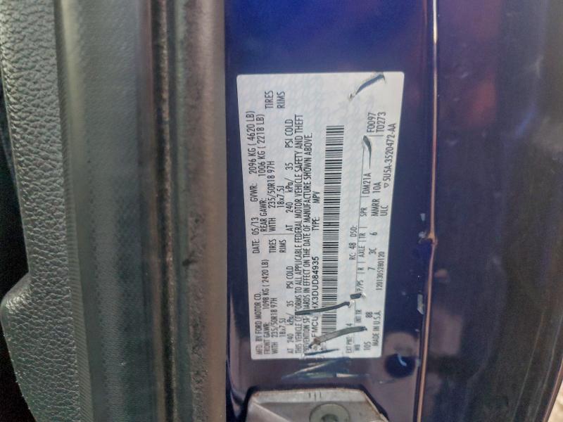 95857065 :رقم المزاد ، 1FMCU0HX3DUD84935 vin ، 2013 Ford Escape مزاد بيع