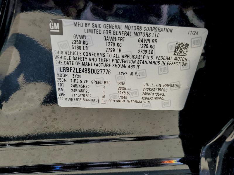97944485 :رقم المزاد ، LRBFZLE48SD027776 vin ، 2025 Buick Envision مزاد بيع