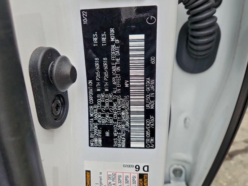 97033215 :رقم المزاد ، JTJAM7BX9P5346215 vin ، 2023 Lexus Gx 460 مزاد بيع