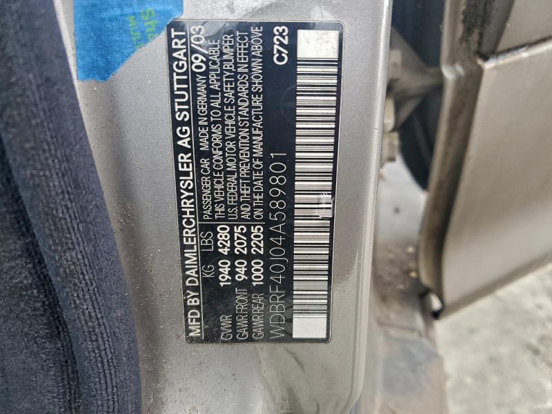 Продажа на аукционе авто 2004 Mercedes-benz C, vin: WDBRF40J04A589801, номер лота: 95148855