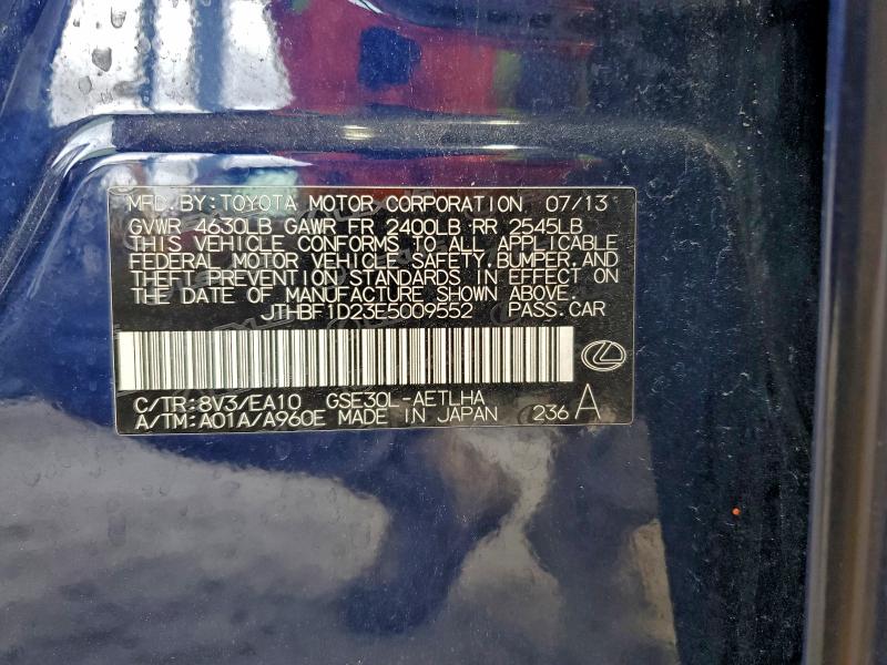 Aukcja sprzedaży 2014 Lexus Is, vin: JTHBF1D23E5009552, numer aukcji: 94870725