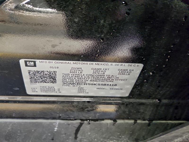 Продаж на аукціоні авто 2019 Chevrolet Blazer 2lt, vin: 3GNKBCRS9KS584118, номер лоту: 95851355