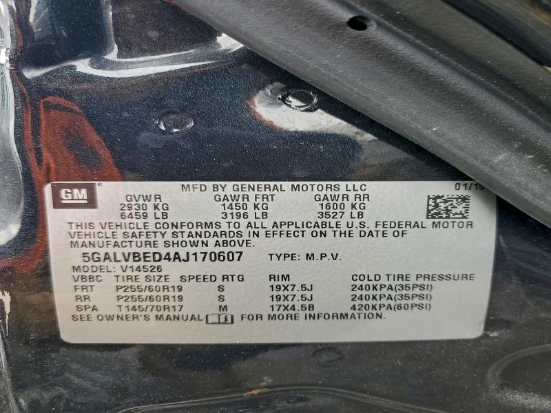 Продажа на аукционе авто 2010 Buick Enclave, vin: 5GALVBED4AJ170607, номер лота: 94694135