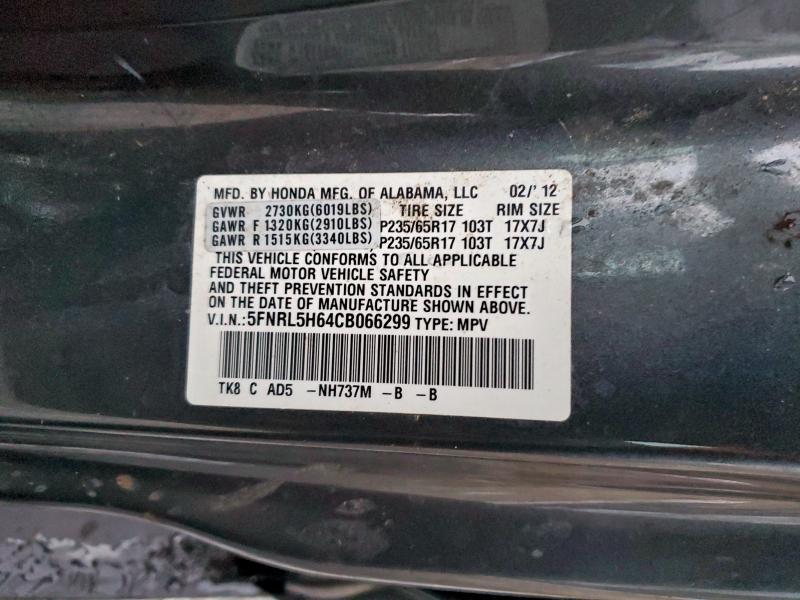 Aukcja sprzedaży 2012 Honda Odyssey Ex, vin: 5FNRL5H64CB066299, numer aukcji: 94777805