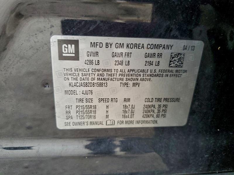 Aukcja sprzedaży 2013 Buick Encore, vin: KL4CJASB2DB158813, numer aukcji: 96378975