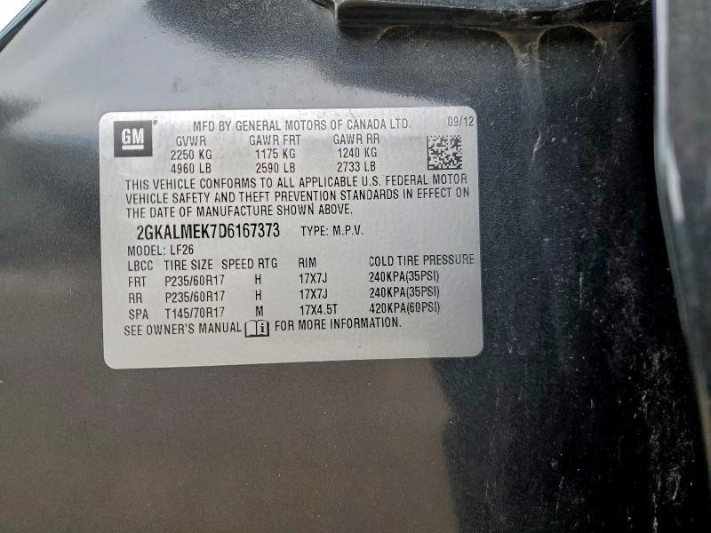 Продажа на аукционе авто 2013 Gmc Terrain, vin: 2GKALMEK7D6167373, номер лота: 97166315
