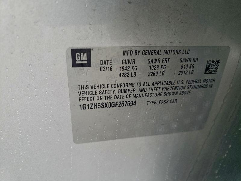 Aukcja sprzedaży 2016 Chevrolet Malibu, vin: 1G1ZH5SX0GF267694, numer aukcji: 92952145
