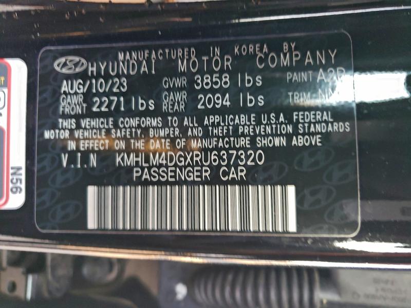 94556365 :رقم المزاد ، KMHLM4DGXRU637320 vin ، 2024 Hyundai Elantra مزاد بيع