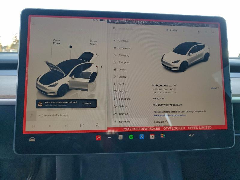 Auction sale of the 2023 Tesla Model Y, vin: 7SAYGDEE0PA052489, lot number: 95031105