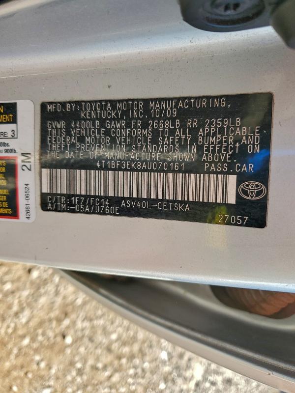 Продажа на аукционе авто 2010 Toyota Camry, vin: 4T1BF3EK8AU070161, номер лота: 95916845