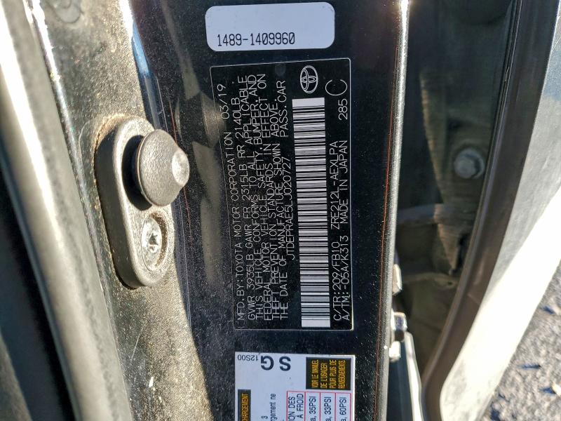 2020 Toyota Corolla მანქანა იყიდება აუქციონზე, vin: JTDEPRAE5LJ020727, აუქციონის ნომერი: 95548585