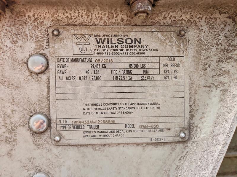 Продаж на аукціоні авто 2017 Wilson Dwh-601, vin: 1W14432A4H2268696, номер лоту: 97134785