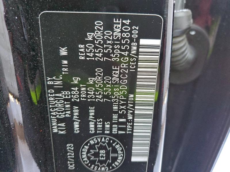 Aukcja sprzedaży 2024 Kia Telluride, vin: 5XYP5DGC2RG455804, numer aukcji: 95407845