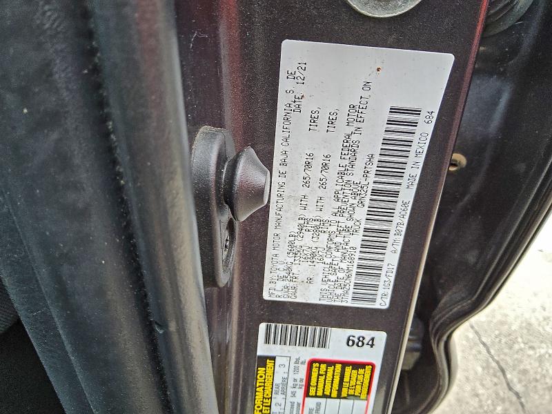 2022 Toyota Tacoma მანქანა იყიდება აუქციონზე, vin: 3TMAZ5CN6NM168910, აუქციონის ნომერი: 95786355