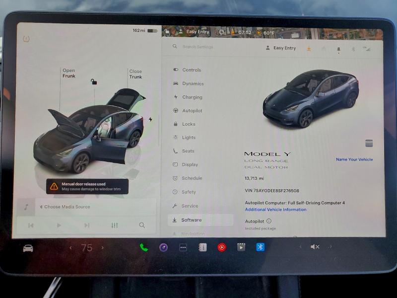 Aukcja sprzedaży 2025 Tesla Model Y, vin: 7SAYGDEE8SF276508, numer aukcji: 93972855