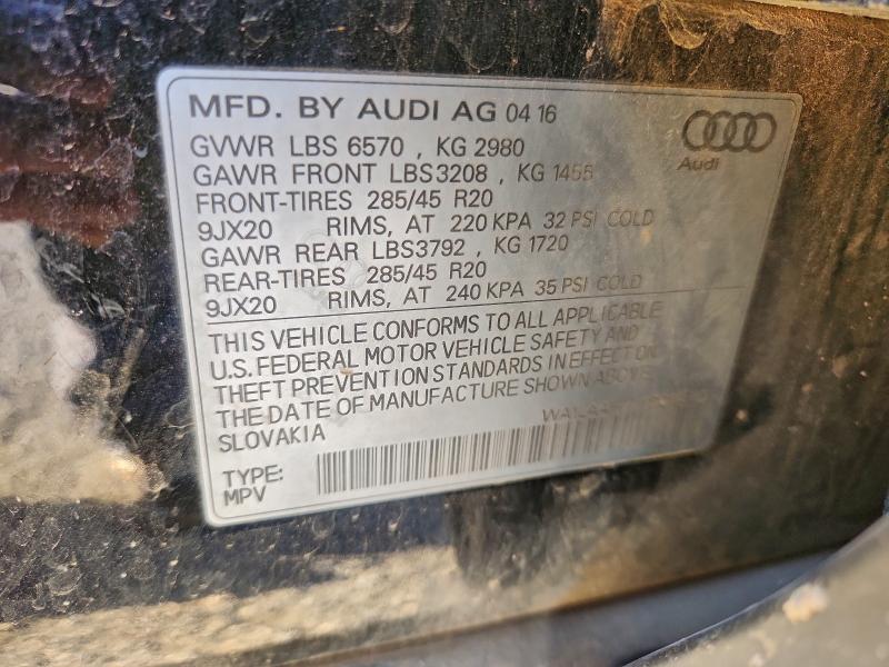 Продажа на аукционе авто 2017 Audi Q7 Premium, vin: WA1LAAF77HD014920, номер лота: 98814505